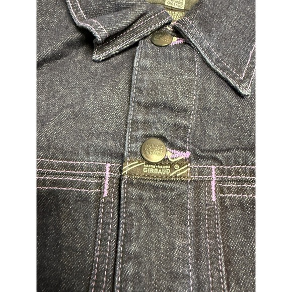 MARITHE FRANCOIS GIRBAUD Vintage‎ Womens XL Berry Denim X-Frame Jeans Jacket - Picture 8 of 12